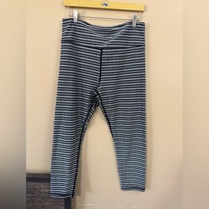 ZYIA Black and Gray Striped Leggings